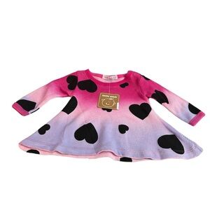 NWT Ombré heart waffle knit shirt